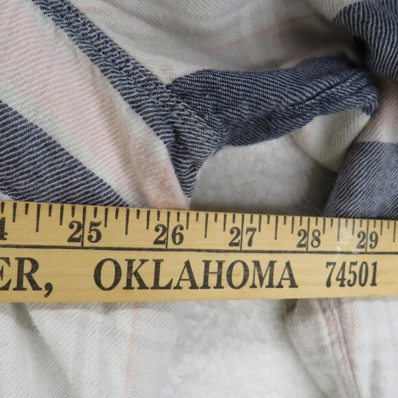 Lane Bryant Shirt Womens 22/24 Plaid Button Polka Dot Trim Roll Tab Sleeve - Picture 8 of 10